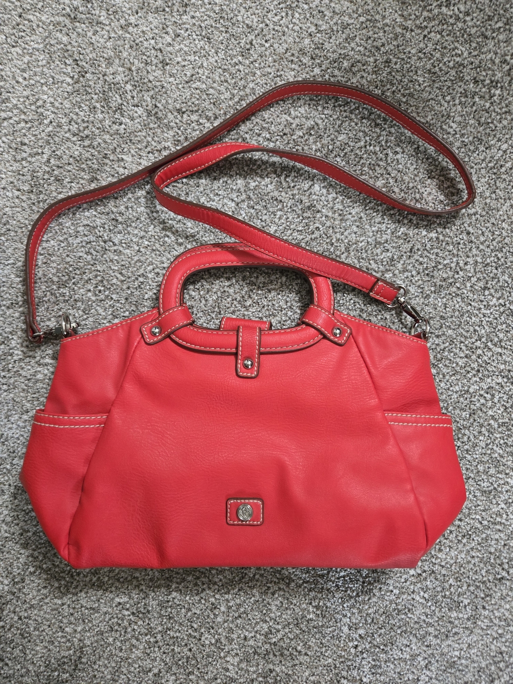 Relic Red Faux Leather Shoulder Satchel